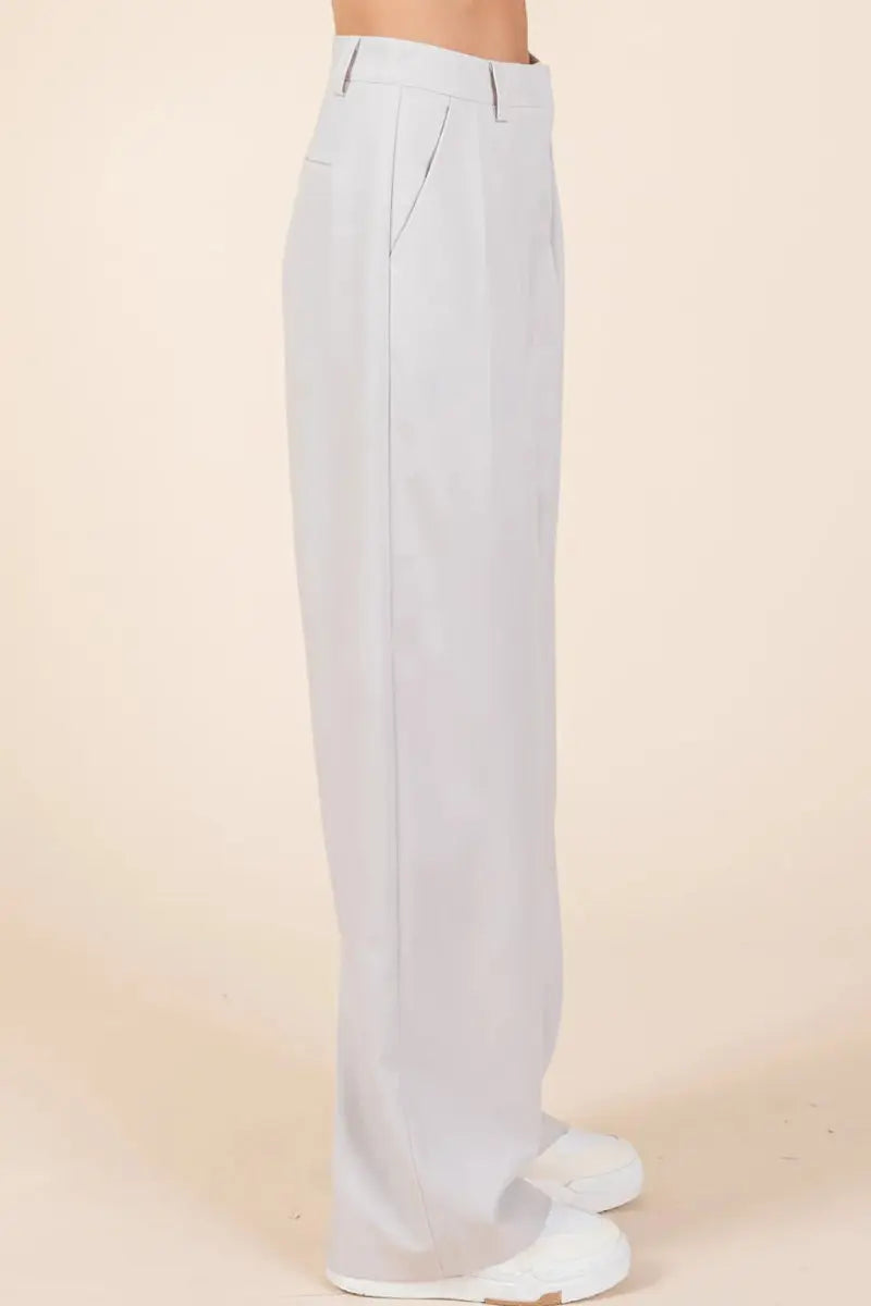 Mittoshop Pintuck Detail High Rise Pants for Women - Love Salve